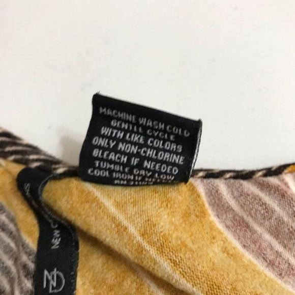 New Directions Striped Large Draped Cowl Neck Top - Picture 9 of 9